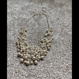 Pearl and Gems Costume Necklace